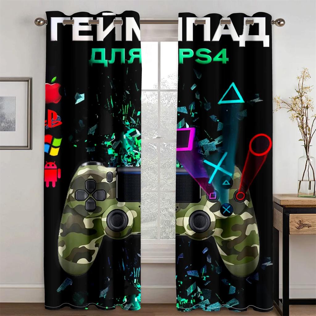 Забавная игра киберспорт крутой дизайн мальчики мужчины светофильтрующие шторы оконные шторы для гостиной спальни 2 шт декор