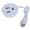 3-портовая USB настольная заглушка для отверстия, круглая настольная зарядная станция для настольного компьютера, встроенный USB адаптер питания, аксессуары