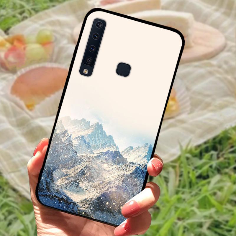 Для Samsung A9 2018 Чехол-крышка A7 2018 Силиконовый Мягкий Мраморный Черный Бампер Funda Coque для Samsung Galaxy A7 A9 2018 Защитный