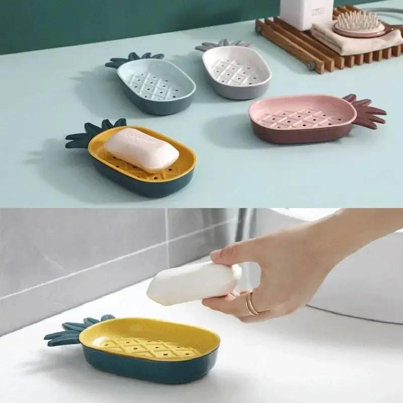 Мыльница для ванной с дренажом Контейнер для мыла Коробка для туалетного мыла Подставка-поддон Дренаж Инструменты для ванны Держатель для мыла Тарелки для мыльных губок