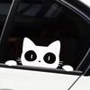 10pcs Black White Funny Kitty Decals Waterproof Cat Peeking Stickers Electric Motorcycle Stickers