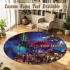 World of Warcraft Personalized Round Rug Support Custom Name, Soft Home Decor Mat