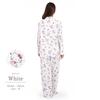 Hello Kitty Shirt Pajamas Powder Stretch Long Sleeve Long Pants Top and Bottom Set Loungewear Room Wear Dot Hello Kitty [SAZAC] Women's