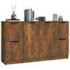 Sideboards 3 pcs Smoked Oak Wood Based Material