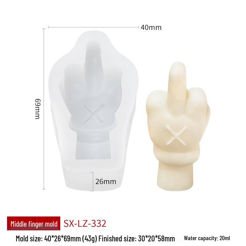 Форма для свечи с жестом руки «Три веры» для изготовления ароматических свечей и диффузоров своими руками