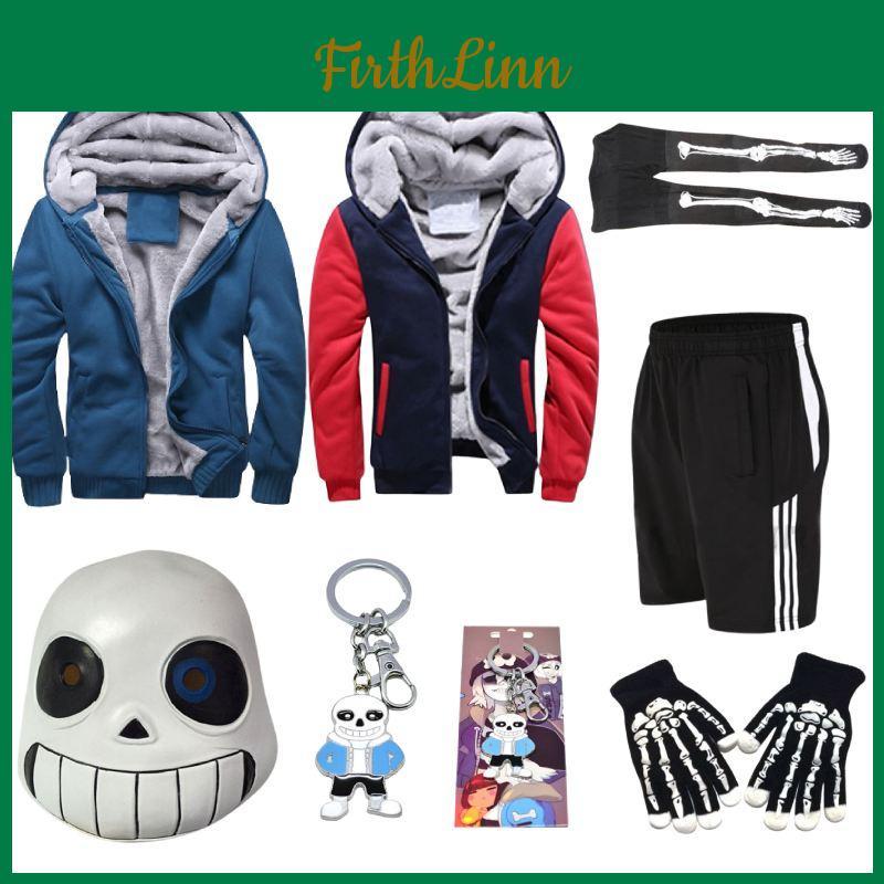 Косплей Undertale Костюм Санса Полный Комплект Модная Игра Мультяшные Виртуальные Персонажи
