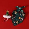 Pet Dog Cat Christmas Bandana Scarf With Felt Star Hat Set - Cotton Holiday Accessory Small Medium Pets