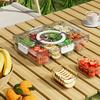 Разделенный поднос для сервировки с крышкой, Контейнер для хранения продуктов, Ланч-бокс, Контейнеры для закусок с 8 отделениями, Контейнеры для хранения фруктов