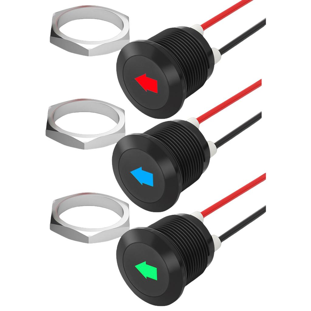 Car Indicator Light Single Arrow Symbols Car Dash Light LED Car Turn Signal Indicator Lights with Wire Lead Enduring