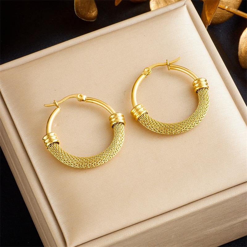 Серьги из нержавеющей стали 316L, полые, геометрические, в виде круга, металлические, простые, Boucle Oreille Femme Inoxydable, Pendientes Acero