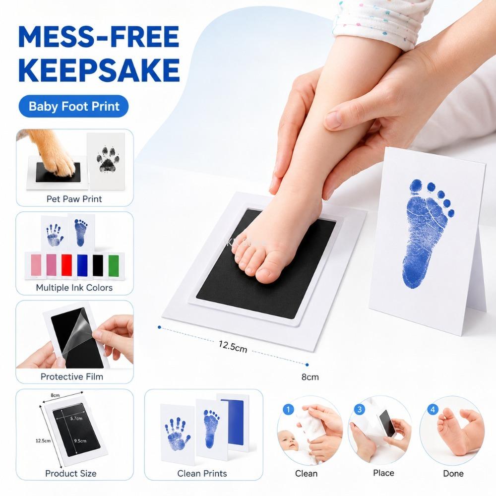 Набор для отпечатков лап без чернил Clean Touch Собака Кошка Нос Отпечаток Pad DIY Владелец питомца Памятный сувенир Подарок Принадлежности Ежедневное использование