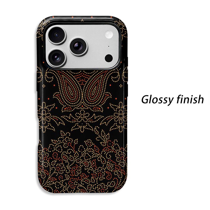 Jeweled Paisley Print Graphic Art Film Aesthetic Protective Shockproof Bumper Case Cover For iPhone12 13 14 15 16 17 Pro Max Plus