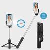 Telescopic Selfie Stick with 0.71m Tripod & Ring Light - Black