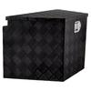 Trailer Tongue Box, Aluminum Alloy Diamond Plate Tongue Box Tool Chest, Heavy Duty Trailer Box Storage with Lock and Keys, Utility Trailer Tongue Box