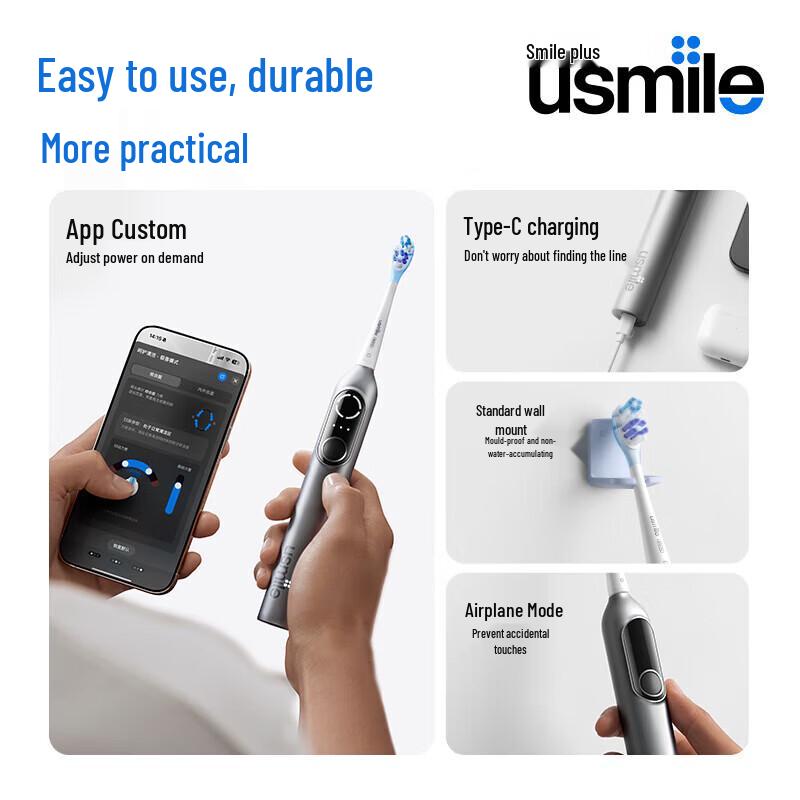 usmile P20 PROS Умная звуковая электрическая зубная щетка вилка CN (адаптер в комплекте)