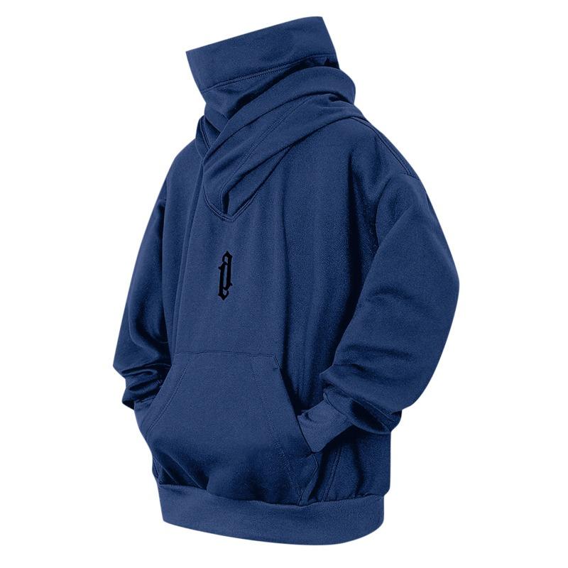 Heavy Industry Original Trendy Brand Осенняя толстовка с капюшоном и воротником-ворсом Мужская свободная повседневная однотонная верхняя одежда Толстовки и свитшоты для мужчин