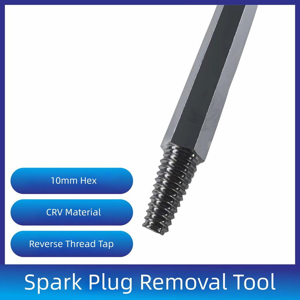 Broken Spark-Plug Removal Tool 10mm Hex Socket Broken Spark-Plug Remover Tool For Ratchets Dual-Ended Reverse-Thread Taps