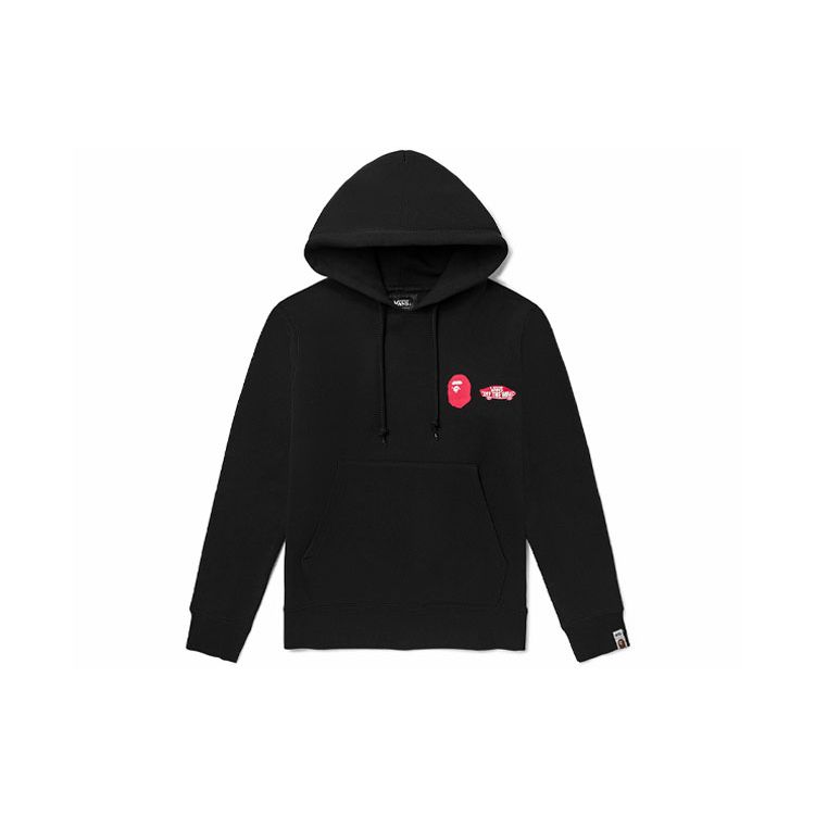 Vans Толстовка унисекс с принтом логотипа X BAPE на флисовой подкладке, черный VN0A7XKM448