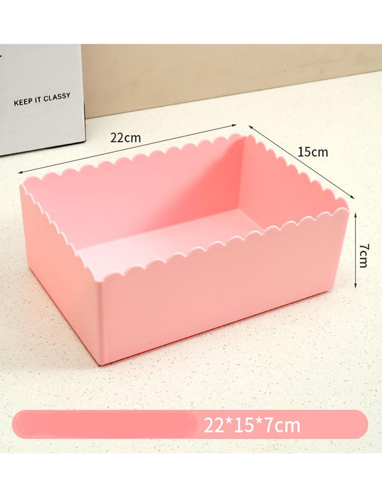 Cream colored stationery storage box ins style desktop miscellaneous storage basket multifunctional desktop storage basket