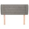 vidaXL Kopfteil mit Ohren Hellgrau 103x23x78/88 cm Samt