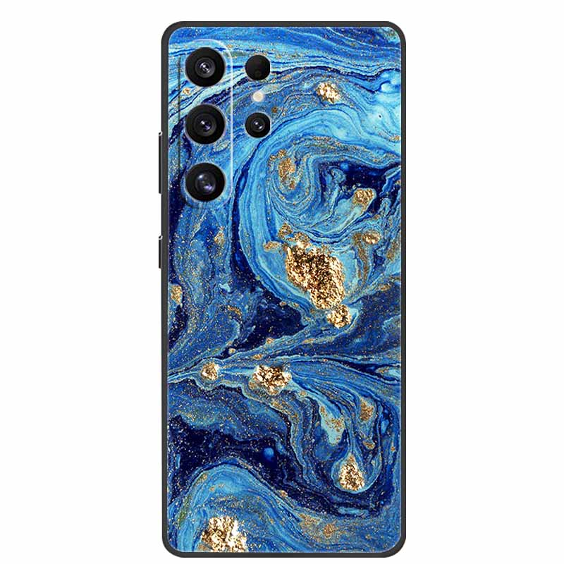Phone Case For Samsung Galaxy S26 Ultra Colorful Painted Soft Silicone Bumper for Samsung S26 Ultra Case Marble Shockproof Cover