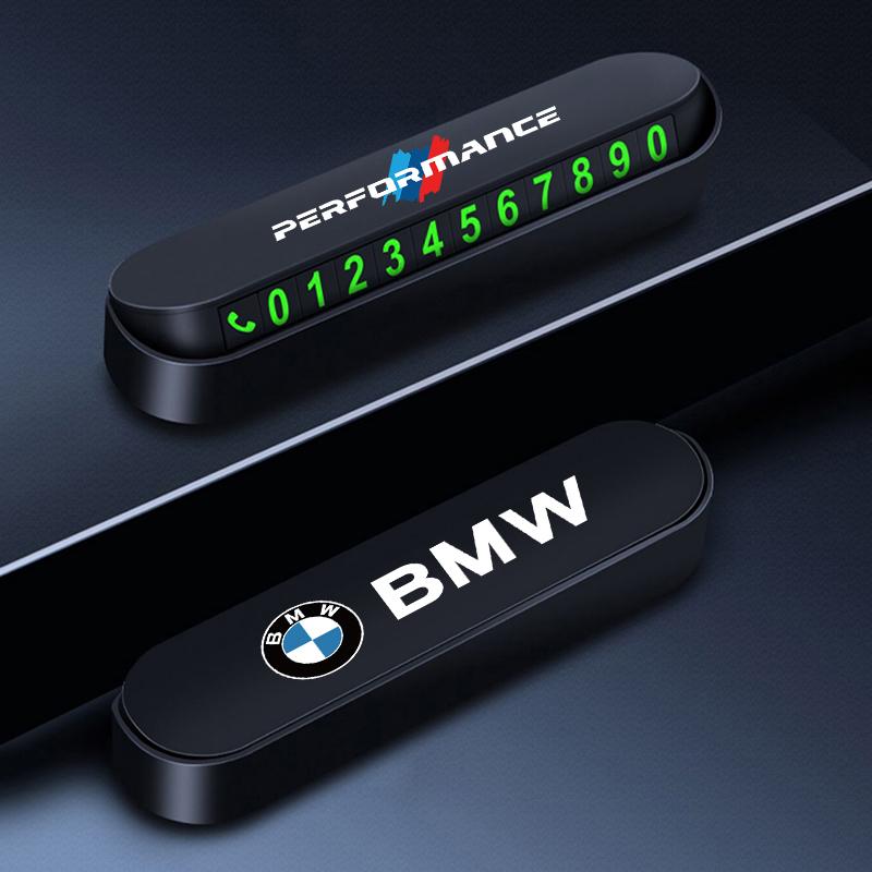 Car Temporary Parking Card Phone Number Card Plate Accessories For BMW X1 X2 X3 X5 X4 X6 X7 G30 G20 G32 G11 G12 F40 F30 F20 F10 QX8
