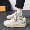 Fashion Breathable Lace-up Male Shoe Korean Style Non Slip Round Toe Sneakers Office Fashion 2025 Legitimate Size 44 Men's Casual Shoes