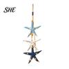 Starfish And Fish Pendant Decor Lighted Wooden Wall Decor, Beachy with Warm LEDs, Bathroom Bedroom Coastal Nautical Hanging for Beach House