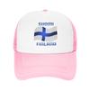 Флаг Финляндии Suomi Синий крест Сетчатые бейсболки для походов для женщин Взрослые женские пляжные панамы Хип-хоп кепка-тракер