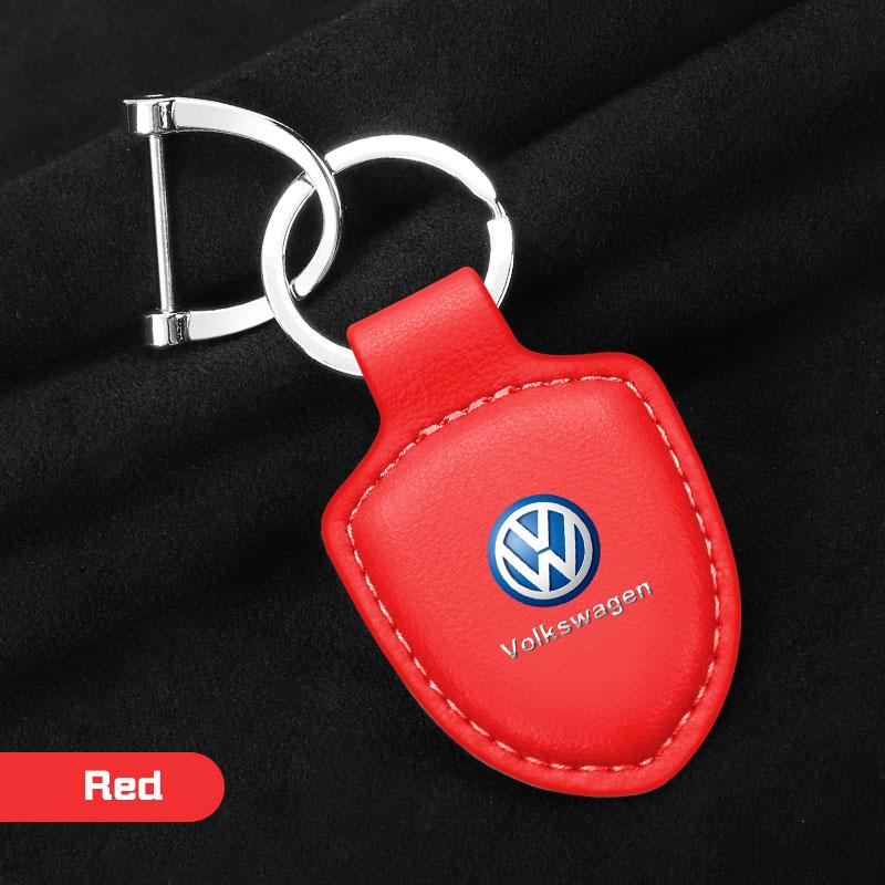 Кожаный брелок-эмблема для автомобиля для Volkswagen VW R Rline ID.3 ID4 Polo Passat B5 B7 Golf 8 Touran Caddy GTI Металлический брелок Jb9
