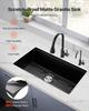 84 cm Granite Kitchen Sink Undermount Single Bowl Drop-In Basin for RV Bar