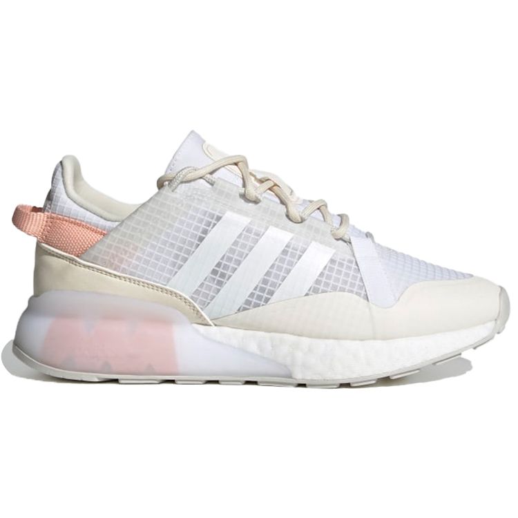 Adidas Женские кроссовки ZX 2K Boost Pure White Blush Core-White Grey-One Chalk-White G55514