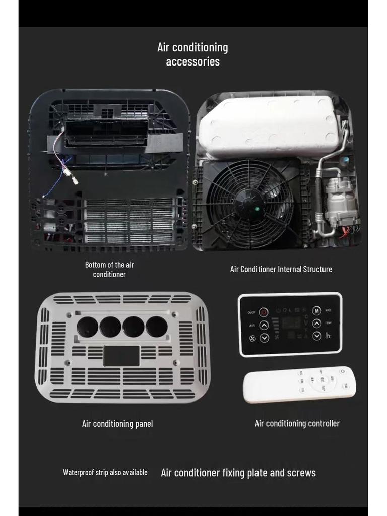 Smart Top-Mounted Inverter Air Conditioner for 12V/24V RVs and Light Trucks