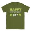 Happy St Patricks Day Unisexs T Shirt Leisure Tee Shirt Short Sleeve Round Collar TShirt Pure Cotton Summer Tops