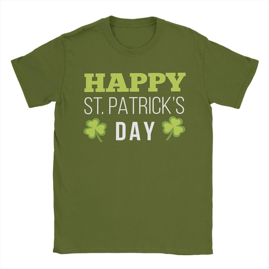 Happy St Patricks Day Unisexs T Shirt Leisure Tee Shirt Short Sleeve Round Collar TShirt Pure Cotton Summer Tops