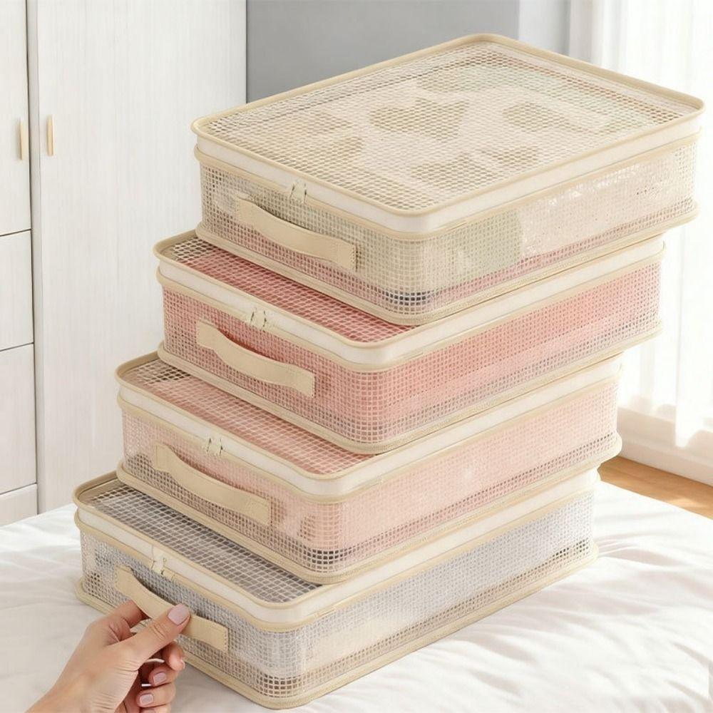 2Pcs PVC Clothes Quilt Storage Bag Transparent Foldable Blanket Pillow Storage Container Large Capacity Dustproof