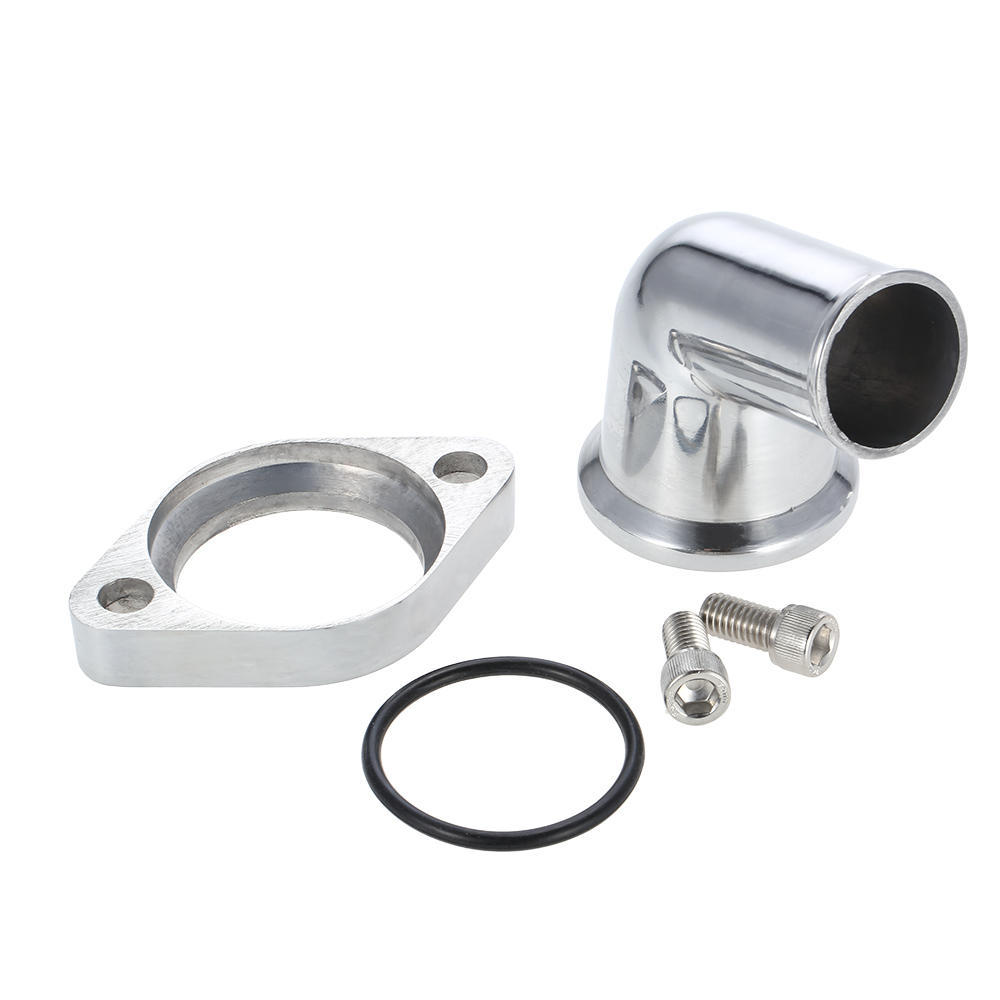 15degrees Bbc Sbc Aluminum Polished Swivel Water Neck Fits Sb Bb For Chevy 327 350 454 396