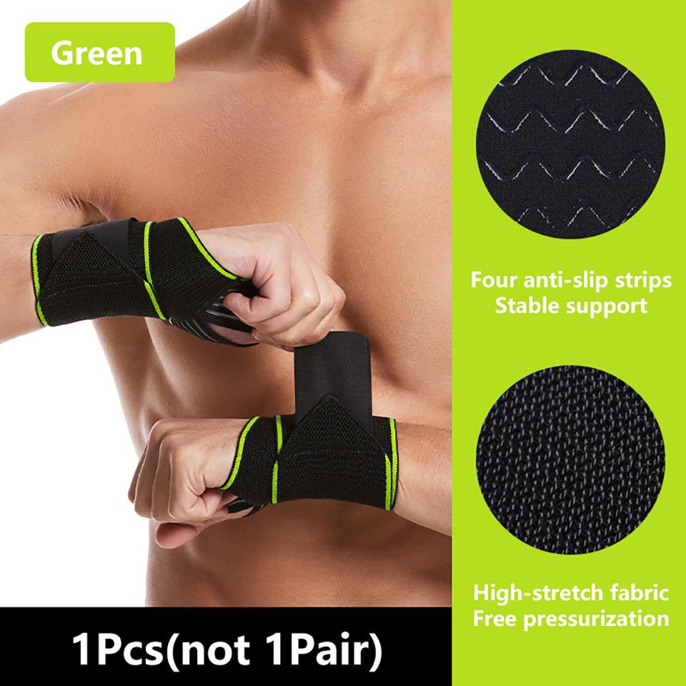 1PCS Adjustable Wristbands Wrist Support Bracer Gym Sports Wristband Carpal Protector Breathable Injury Wrap Band Strap Safety 1