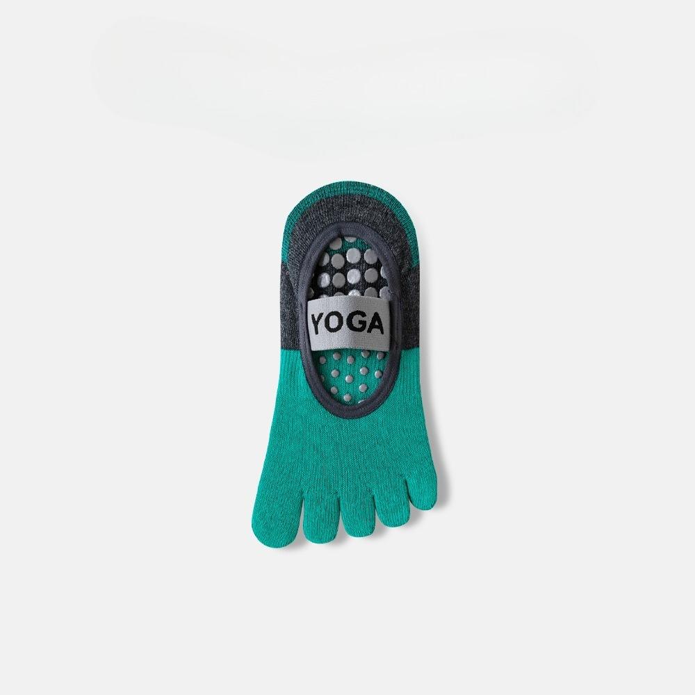 Носки для йоги с пятью пальцами, Женские нескользящие напольные носки с дозатором, Ремни без спинки, Носки для фитнеса в помещении, пилатеса, впитывающие пот