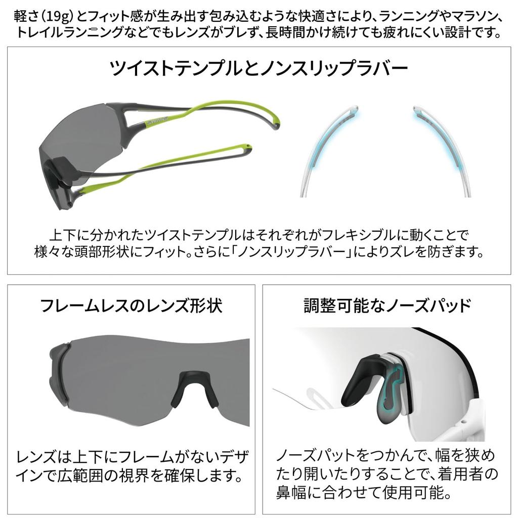 Sports Sunglasses EIGHT8 ULTRA Light Ice Blue for and Baseball [Swans] Japanese-made E-NOX SSL-EN8-0715 W/BL Golf, Running,