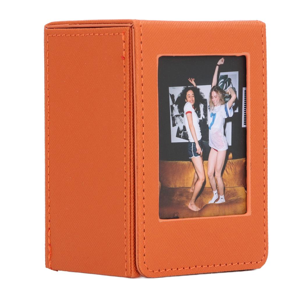 Picture Holder Storage Case PVC 50 Sheets Large Capacity 3 Inch Photocard Storage Box Brown