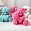 Large Silicone Mold for Plush Bears, Floral-bear Candle, and Heart-shaped Bear Mold for Valentine's Day Cake Decor