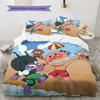 Anpanman Pattern Bedding Quilt Set  Home Decoration  Gift (1 * duvet cover + 2 * pillowcase  without core)