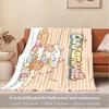 1pc Cinnamoroll, Cute, DessertDigital Print Flannel Throw Blanket, Super Soft Plush Fleece Bedspread, Multipurpose All-Season Hypoallergenic