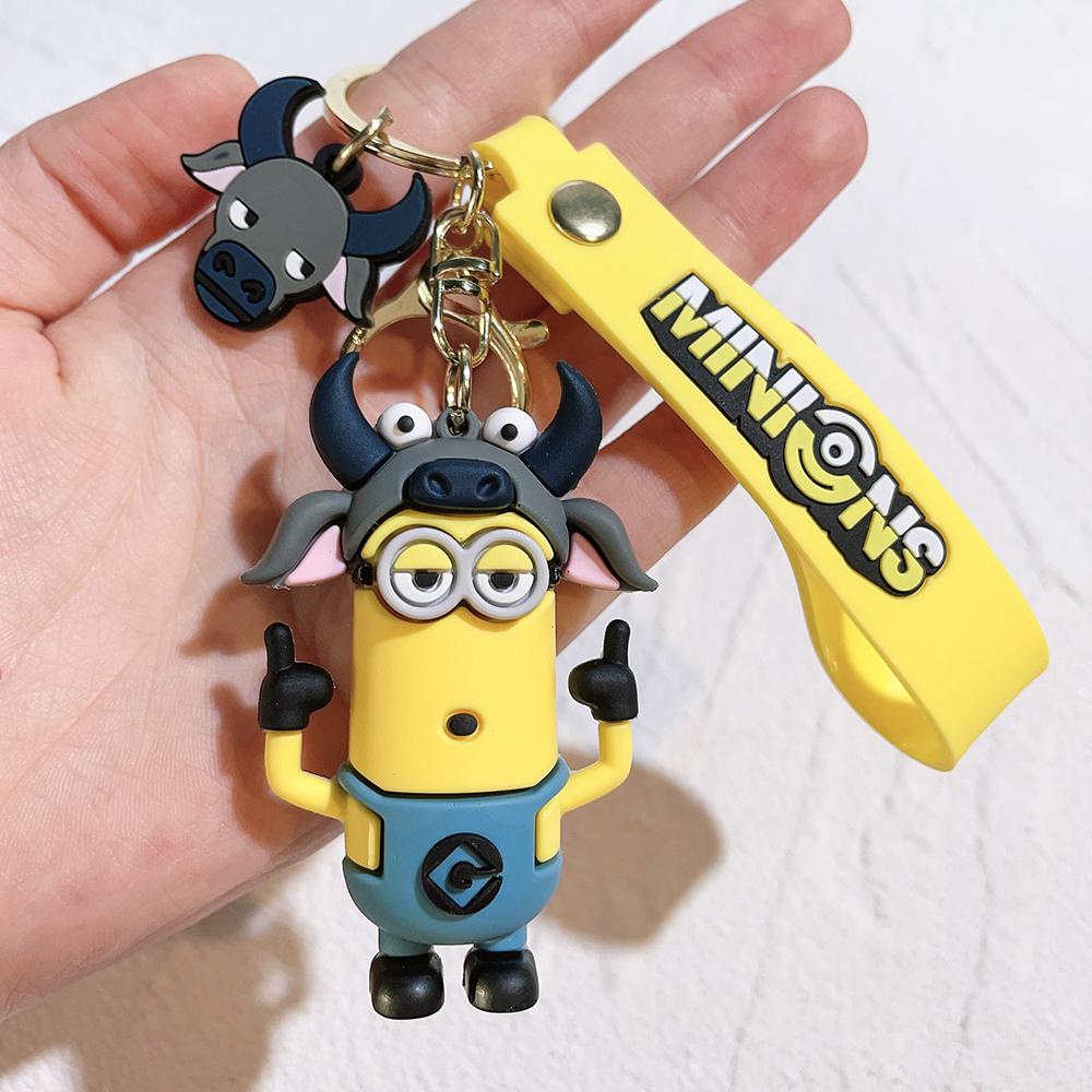 Kawai Zodiac Series Minions Figurines Toys Keychain 3D Despicable Minions Action Figures Classic Toys Xmas Gifts for Children