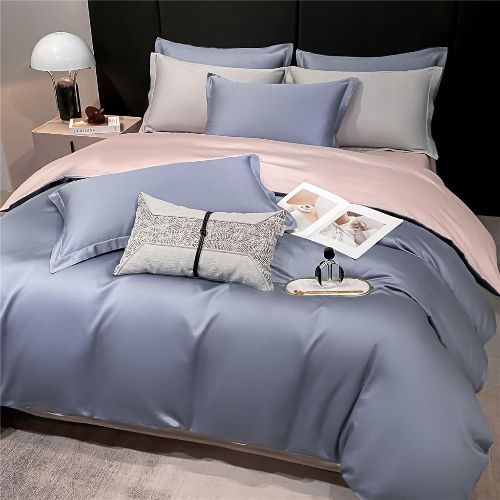 Long Staple Cotton 80 Count Pure Cotton Solid Color Single Duvet Cover Three Piece Set Four Piece Set Solid Color Duvet Cover