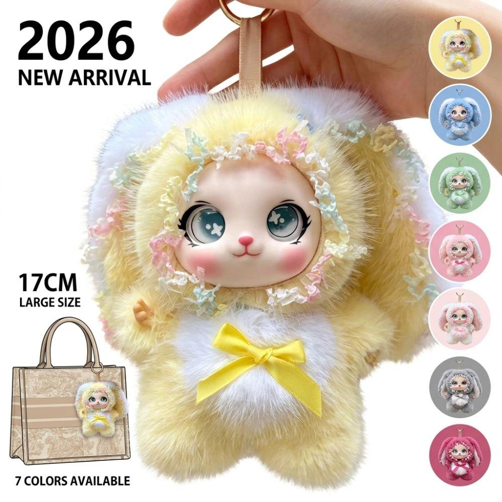 Plush Lori Rabbit Pendant Soft Vinyl Doll Keychain Cute Cartoon Rabbit Plush Doll Birthday Gift