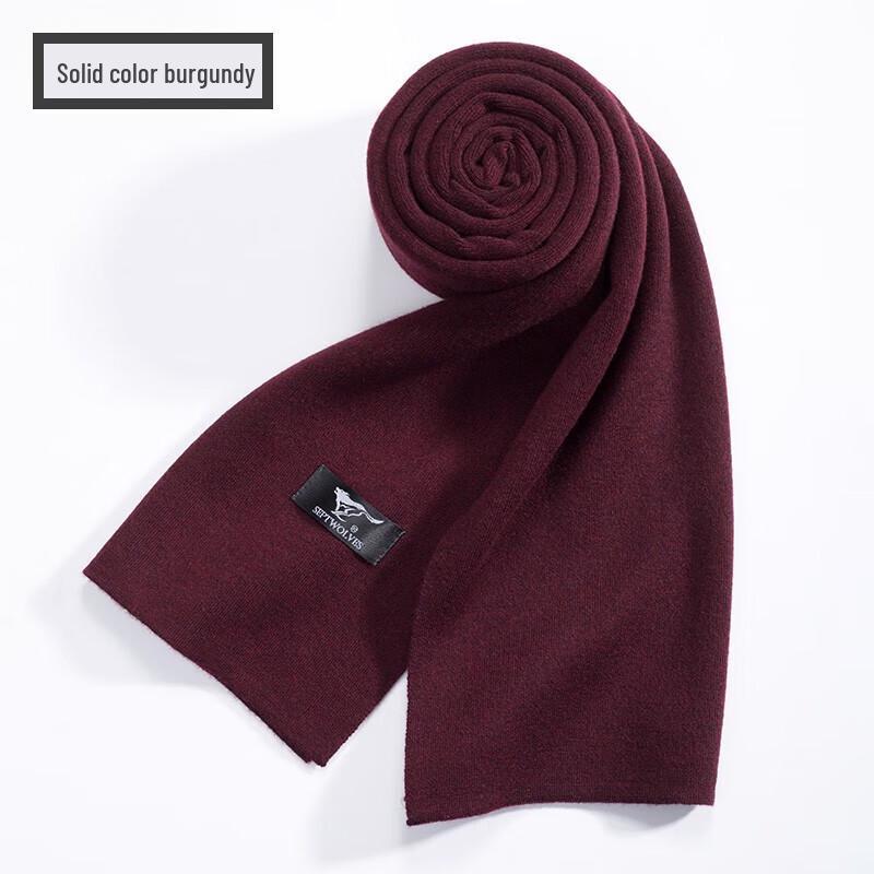 Septwolves Men's Winter Solid Warm Scarf
