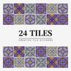 24 Pieces European Pattern Self-Adhesive Tile Sticker Waterproof And Oil-Proof Kitchen Bathroom Wall Decoration Matte Film Pvc Wall Sticker