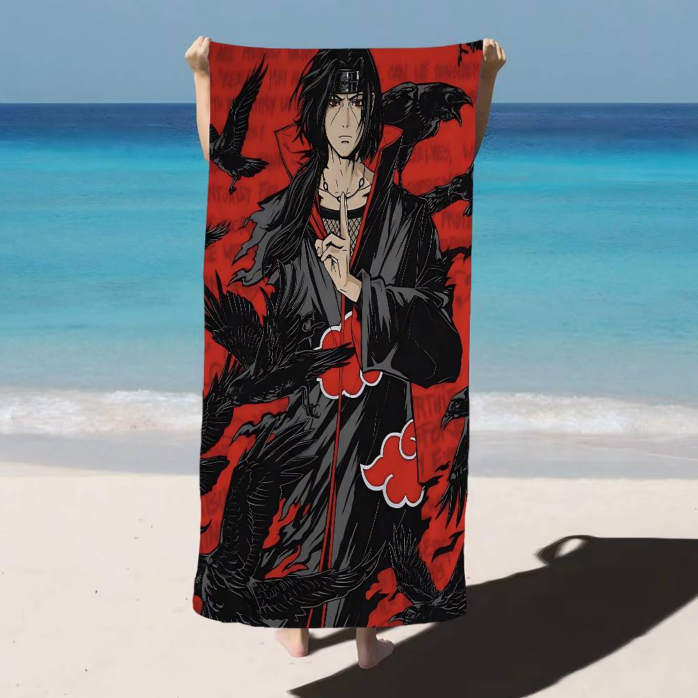 Крутое пляжное полотенце W-Uchiha Itachi-H для детей, персонализированное банное полотенце, полотенце для бассейна, подарок на отпуск, полотенце для пикника, подарок на вечеринку